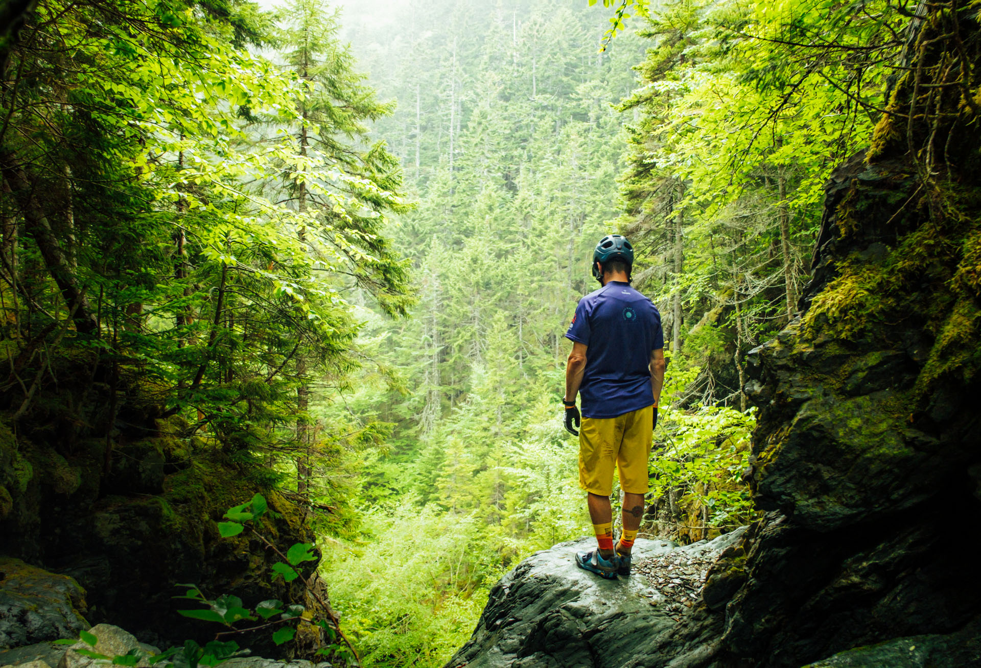 Andrew McNair enjoying the views on the Goose River trail in Fundy National Park