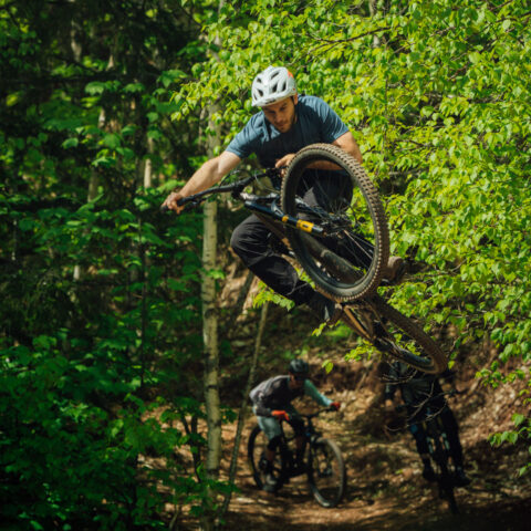 Mountain Bike Atlantic 2022 Summit & Festival - Mark Matthews makes a stop on route to ride the Hillsborough White Rock Recreation Area. Pictured Yves Caissie