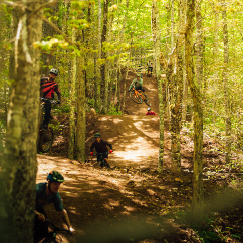 Mountain Bike Atlantic 2022 Summit & Festival - Mark Matthews makes a stop on route to ride the Wentworth Valley. Pictured Jeff Simms